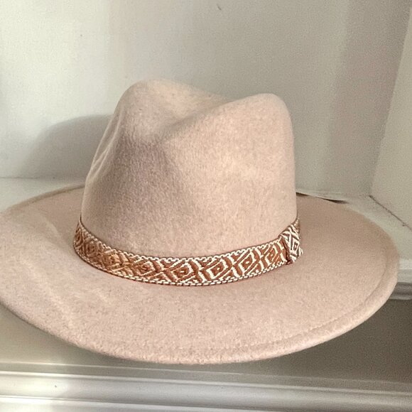 Lot 4 NEW HATS Felt Brim Fedora Panama Black Gray Tan One Size Unisex Gifts - Picture 10 of 11